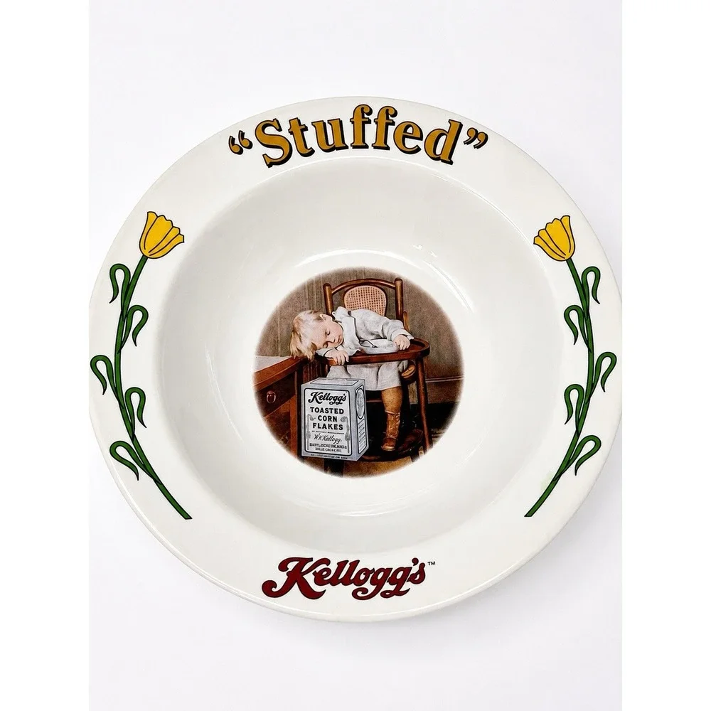 Vintage Kellogg's 90th Anniversary Collectible Ceramic 4 Bowl Set Complete 1996